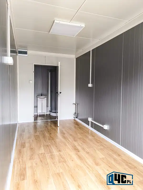 Kontener mieszkalny z WC toaletą i prysznicem - środek