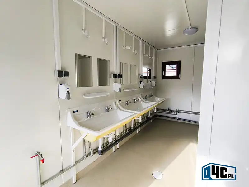 Kontener prysznicowy - środek umywalki