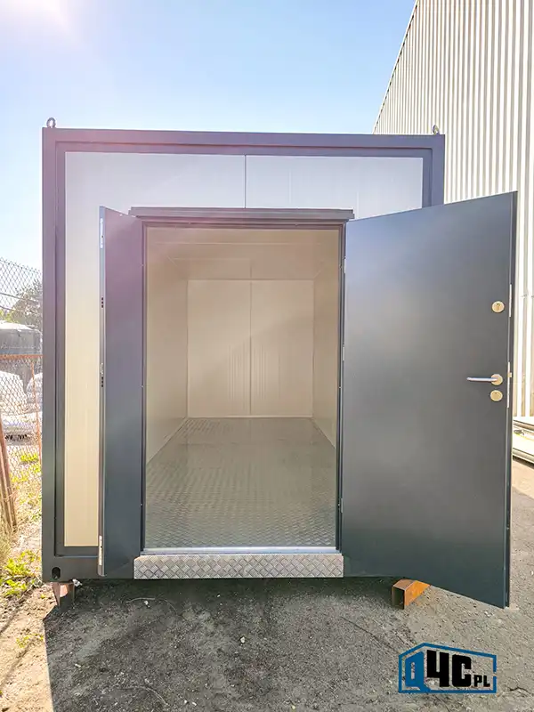 Spezial-Techniklagercontainer – zweiflügelige Türen – Front