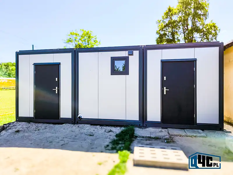 Zestaw kontenerów szatniowych sanitarnych - przód