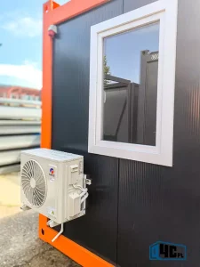 Kontener biurowy z klimatyzacją PREMIUM - klimatyzacja jednostka zewnętrzna