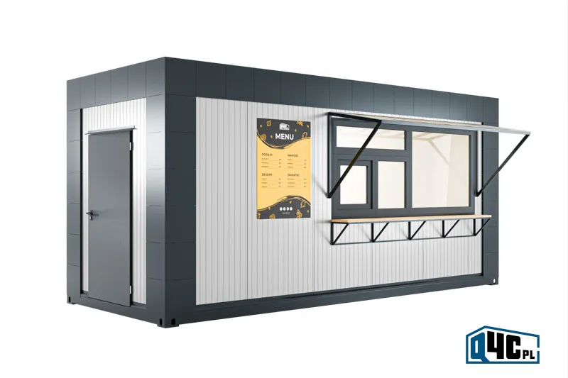 08. Kontener gastronomiczny z oknem wydawczym (KGW) - widok z przodu