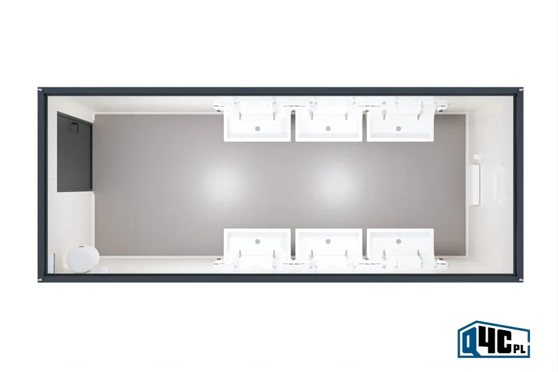 Sanitary container - washbasin KU12 - top view