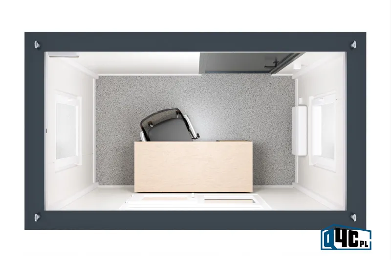 Guardhouse container – top view