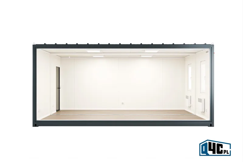 Kontener biurowy - salka DUO - widok z boku