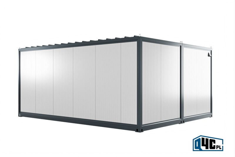 Kontener mieszkalny DUO z łazienką i aneksem kuchennym - widok z tyłu