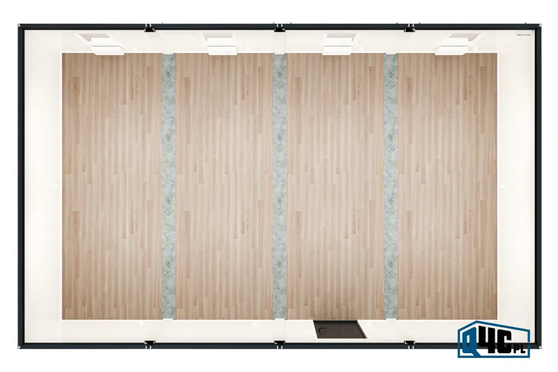 Quadruple office container QUATRO - top view