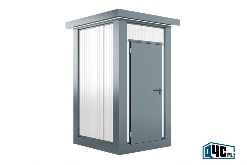 Kontener toaletowy - toaleta pojedyncza KT - widok z przodu