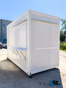 Kontener gastronomiczny z klapami - klapy na siłownikach