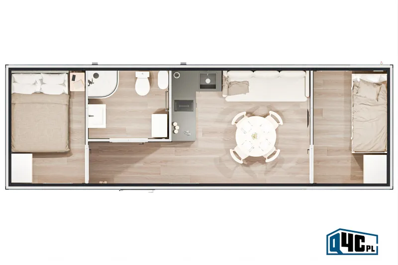 Container house – room layout