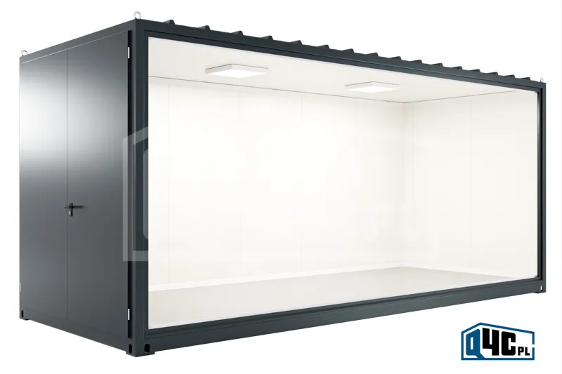Kontener magazynowy z podwójnymi drzwiami (KMAG 1.1.4) - widok bez ściany