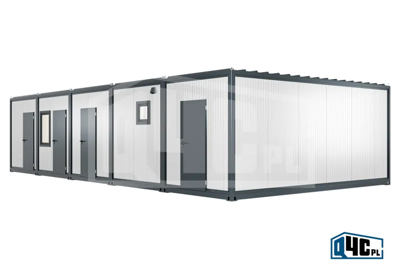 Changing room and sanitary complex with staff facilities and storage (KSZ 4.5.3) - Front view