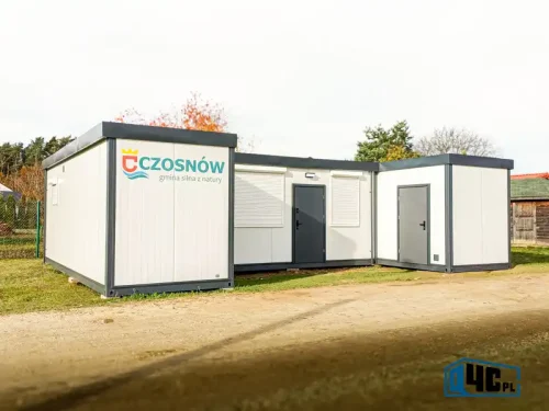 Modułowa świetlica kontenerowa - widok z przodu